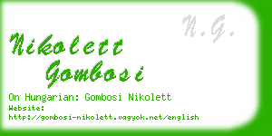 nikolett gombosi business card